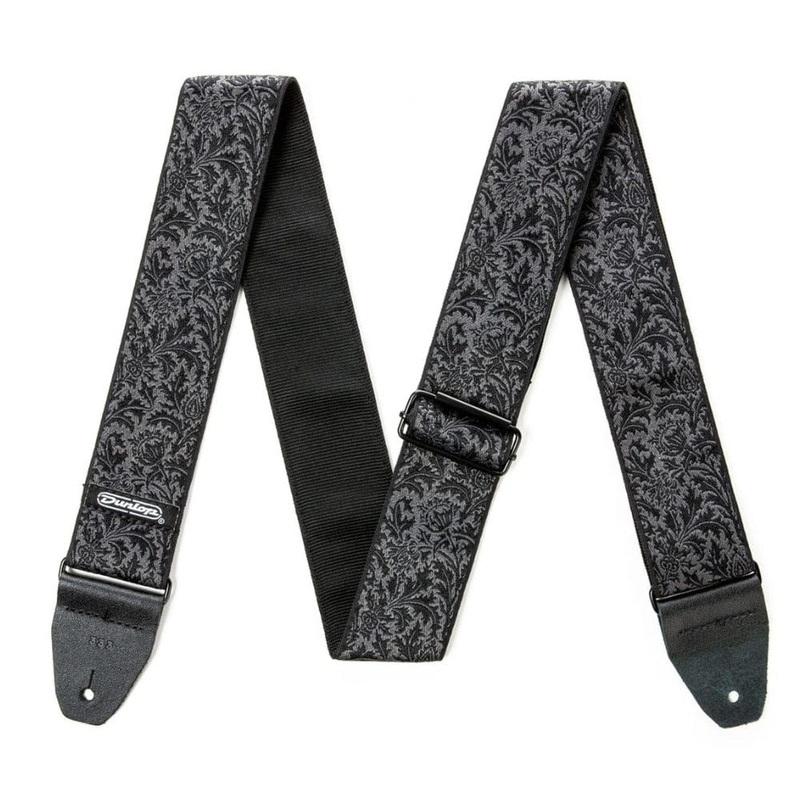 Dunlop D6714 Jacquard Woven Black Thistle Guitar Strap