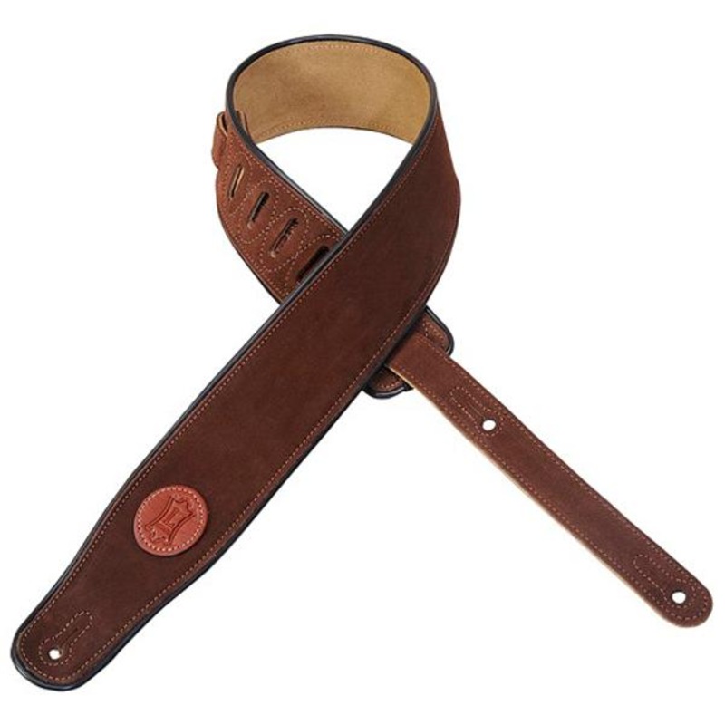 Levy's MSS3 2.5 inch Signature Series Suede Guitar Strap - Brown