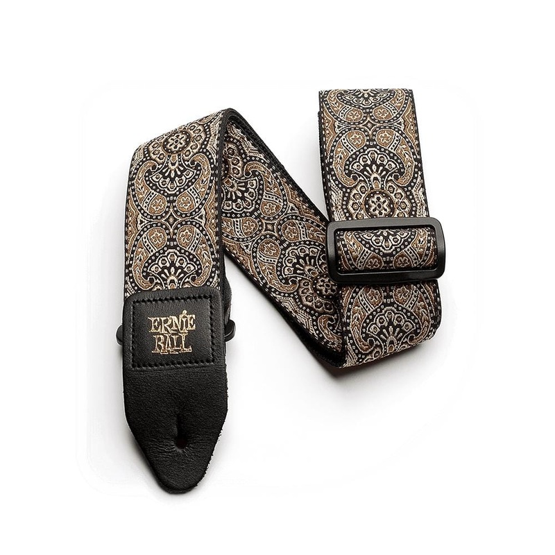 Ernie Ball 4163 Gold & Black Paisley Jacquard Guitar Strap