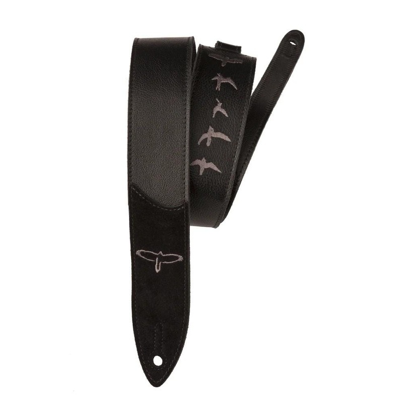 PRS Premium Leather 2" Strap Embroidery Birds Guitar Strap