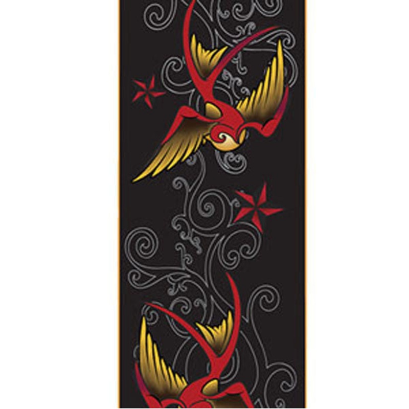 Planet Waves Leather 2.5inch Guitar Strap Rockingbird 25LLT06