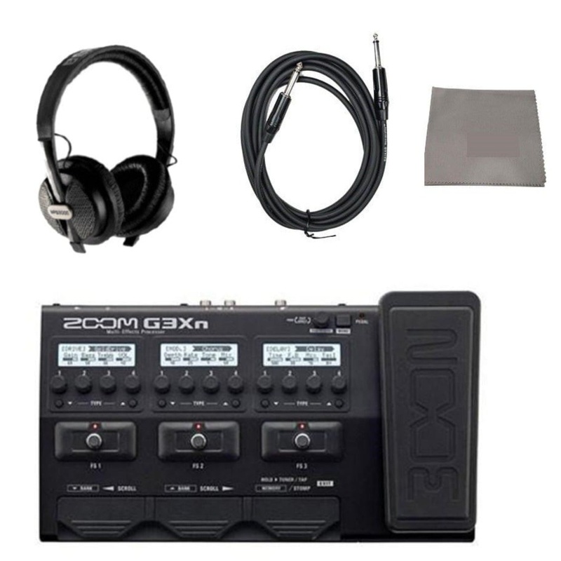 ZOOM G3XN Multi Effects Processor Expression Pedal With Headphone, Guitar Cable And Polishing Cloth