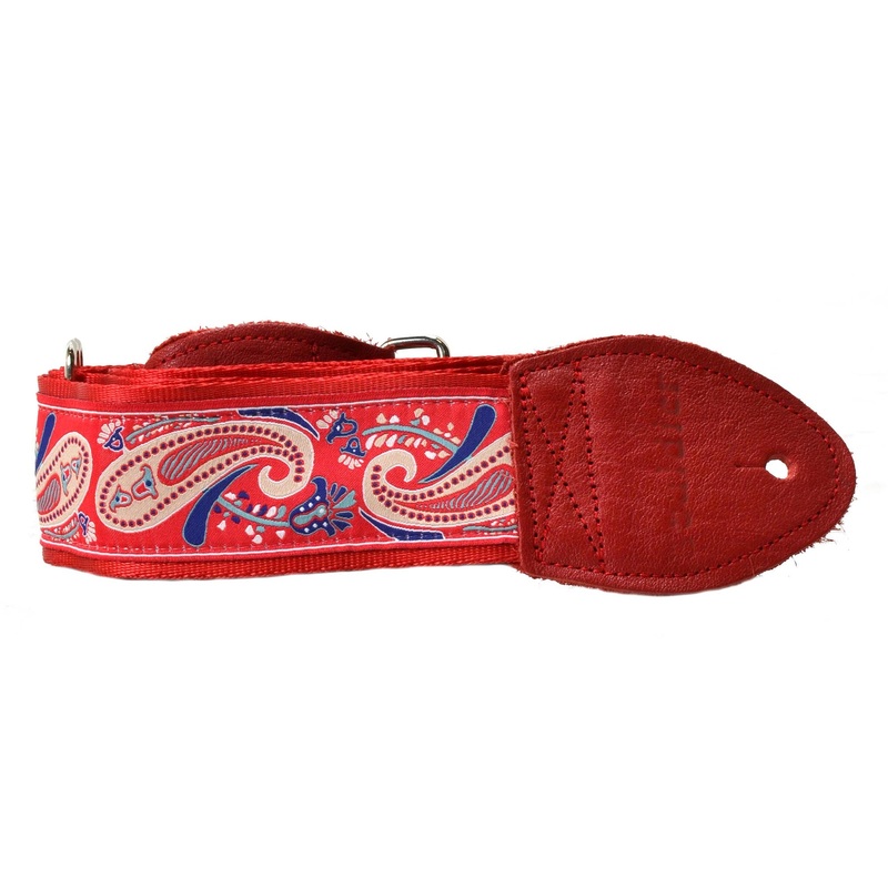 Souldier 1.5" Paisley Strap - CM/Blue Paisley On Red