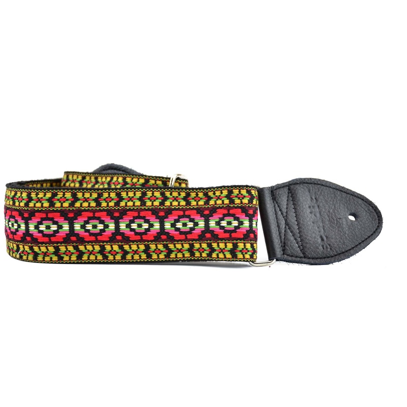 Souldier 2" Bohemian Guitar Strap - Red/Black