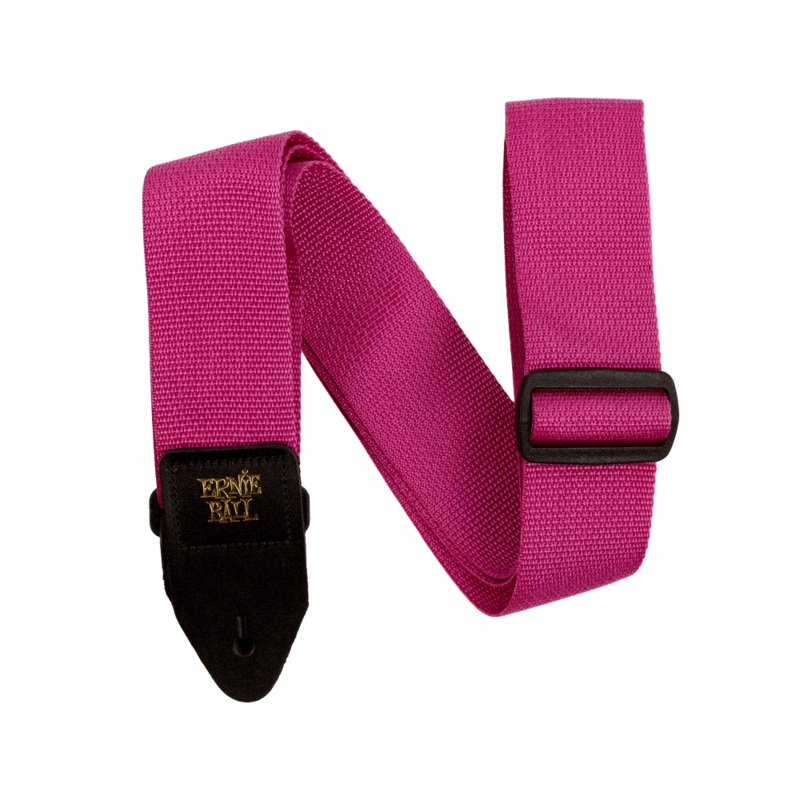 Ernie Ball Raspberry & Black Polypro Guitar Strap