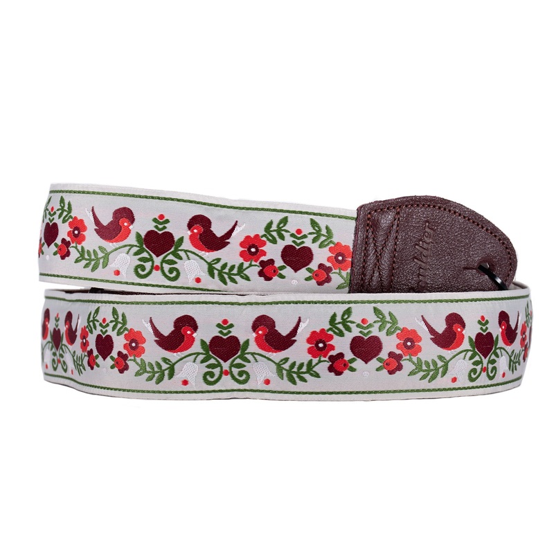 Souldier Lovebirds Guitar Strap, White