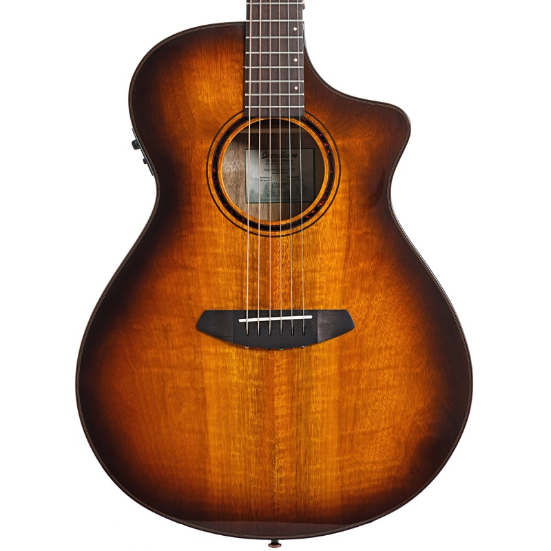 Breedlove Eco Collection Pursuit Exotic S Concert Tiger's Eye CE Myrtlewood-Myrtlewood Acoustic-Electric Guitar