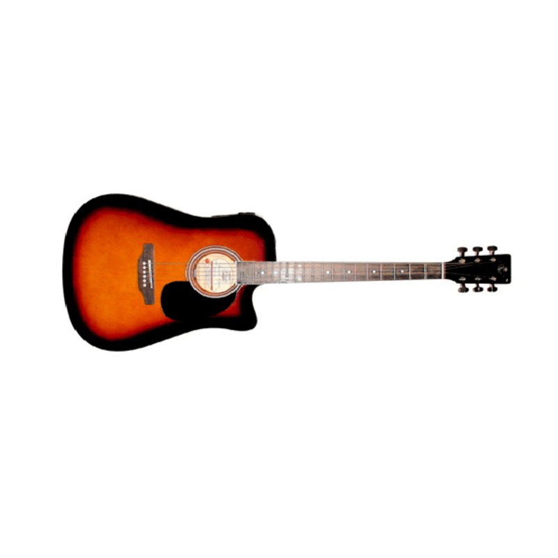Amaze AW41CE - 101SP Electro Acoustic Guitar - Sunburst