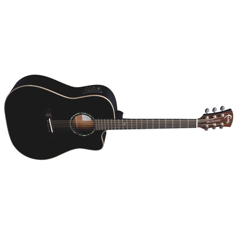 Faith Eclipse Saturn (FECS) Electro Acoustic Guitar - Black Gloss