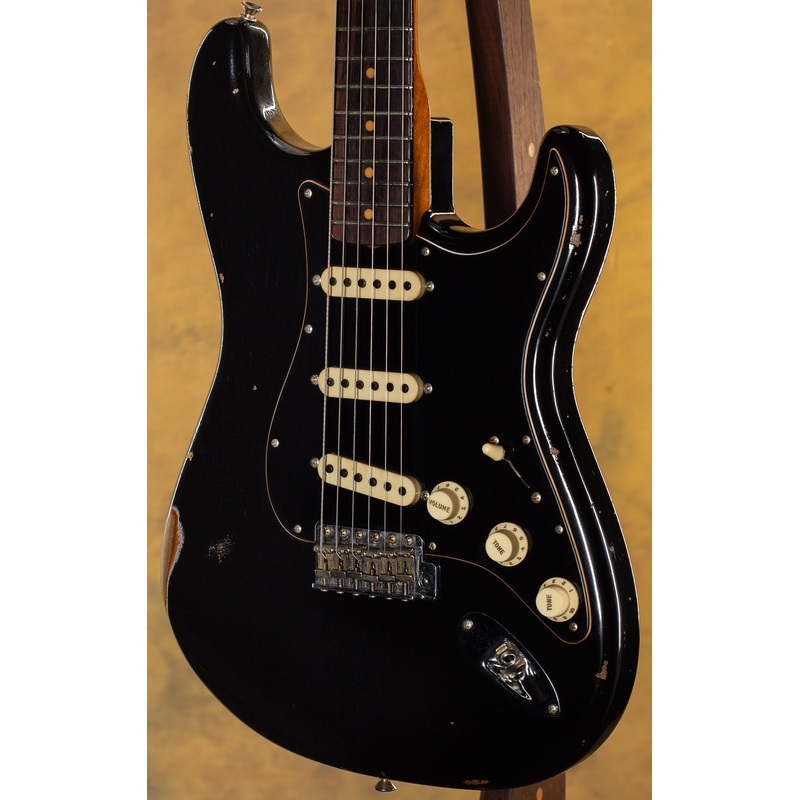 2019 Fender Custom Shop LTD Black Roasted Dual-Mag Strat Relic