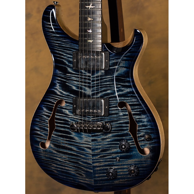 2021 PRS Private Stock 9610 Hollowbody II Piezo Faded Indigo Microburst