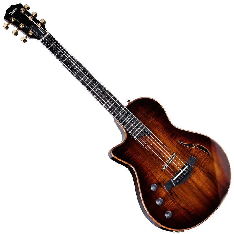 Taylor T5z Custom Koa Left Hand Hybrid Electric Guitar Integrated Armrest in Shaded Edge Burst w/Taylor T5z Hardshell Brown Case - T5ZCUSTOMKOAL