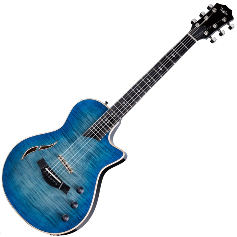 Taylor T5z Pro Hybrid Electric Guitar Integrated Armrest in Harbor Blue w/Taylor T5z Hardshell Brown Case - T5ZPROHB