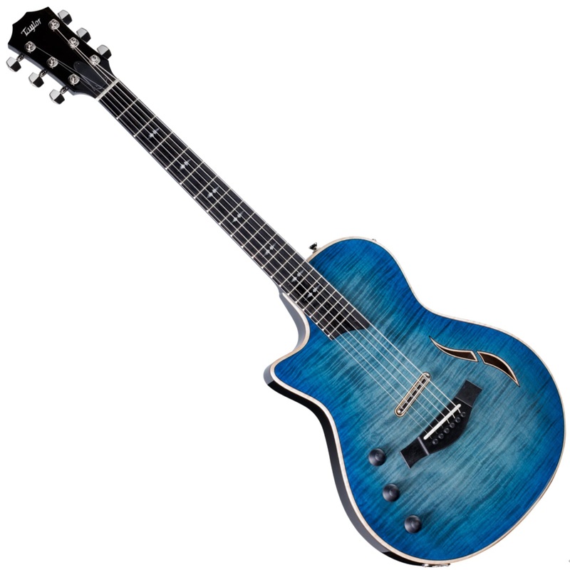 Taylor T5z Pro Left Hand Hybrid Electric Guitar Integrated Armrest in Harbor Blue w/Taylor T5z Hardshell Brown Case - T5ZPROHB