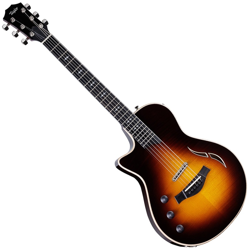 Taylor T5z Pro Left Hand Hybrid Electric Guitar Integrated Armrest in Tobacco Sunburst w/Taylor T5z Hardshell Brown Case - T5ZPROTSBLH
