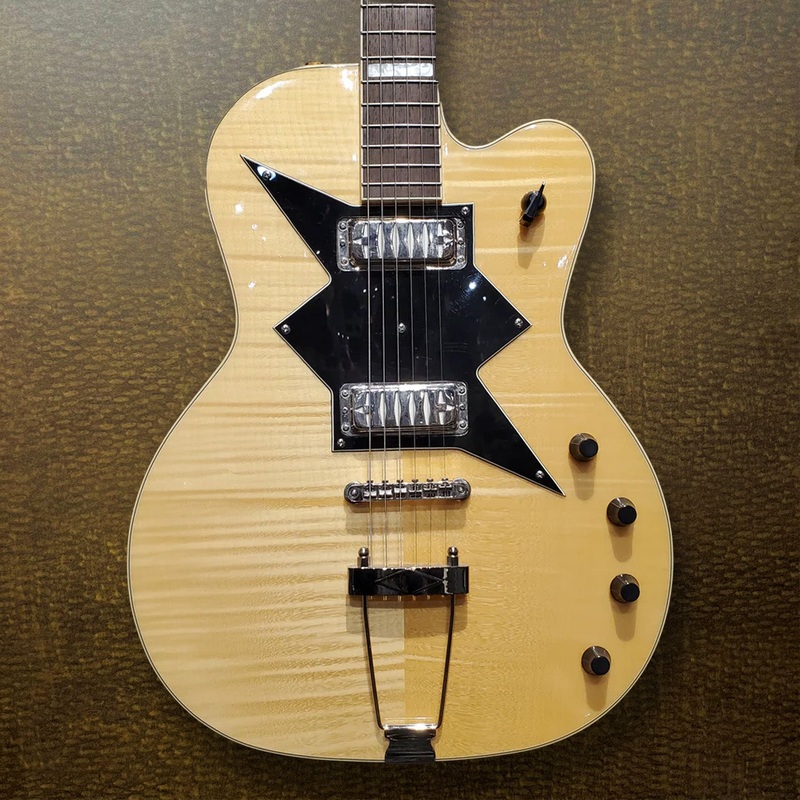 USED SPECIAL! - Airline Roy Smeck Electric Guitar in Natural w/Case - USDAIRLINERS2