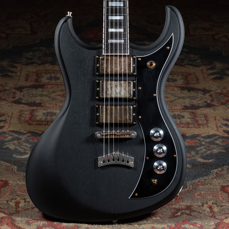 2023 Dunable Custom Shop Gnarwhal Triple Pickup Electric Guitar, Black Satin w/OHSC - Used