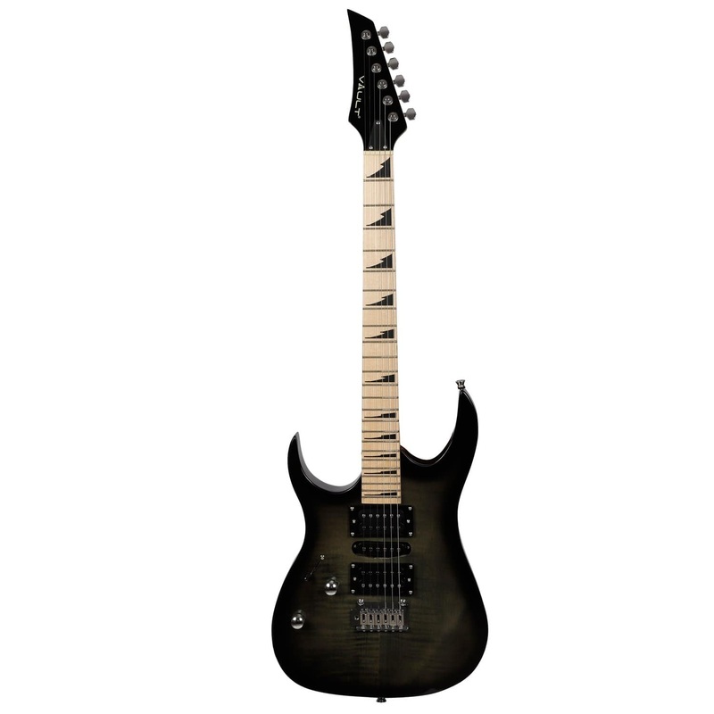 Vault RG1M Soloist Left-Handed 6-String Electric Guitar - Transparent Black