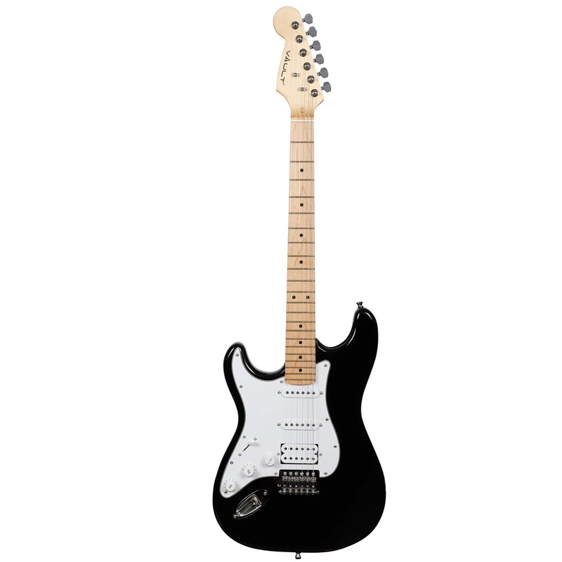 Vault ST1M Left-Handed 6-String Electric Guitar - Black