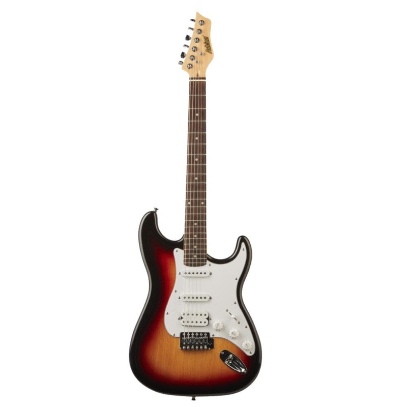 Ashton AG232 6 String Electric Guitar with Gig Bag, Strap, and Online Lessons