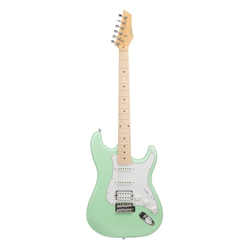 Ashton AG232MSF 6 String Electric Guitar with Gig Bag, Strap, and Online Lessons -  Seafoam