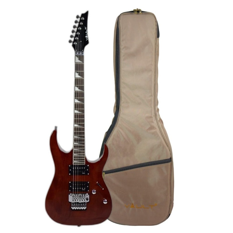 Vault Performer Pro RG 6 String Electric Guitar with Gigbag - High Gloss Solid Mahogany