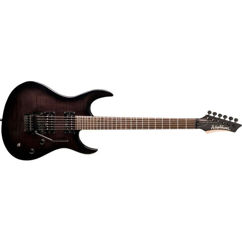 Washburn XMDLX2FRFBB  Floyd Rose Electric Guitar - Flame Black Burst