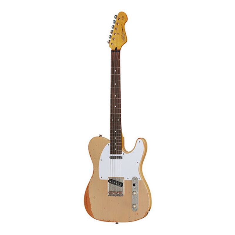 Vintage Icon V62MR Electric Guitar - Distressed Ash Blonde
